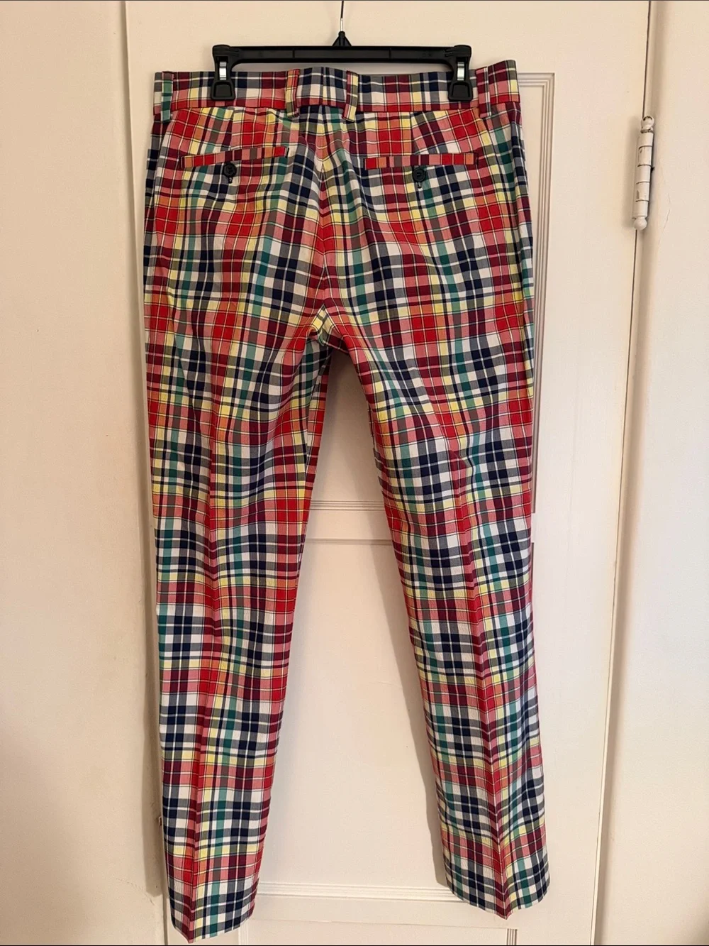 Men's Multi-Color Plaid Chinos - Casual Slim Fit